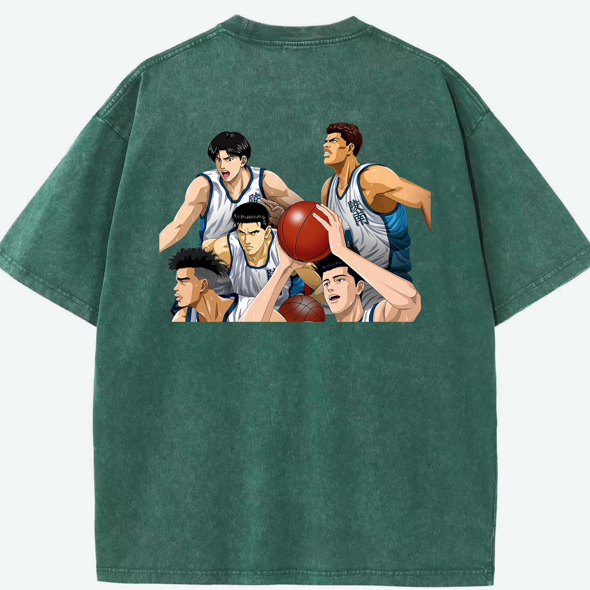 （画像用） SLAM DUNK／スラムダンク 綿100% ヴィンテージ風 半袖Tシャツ（背面プリント）